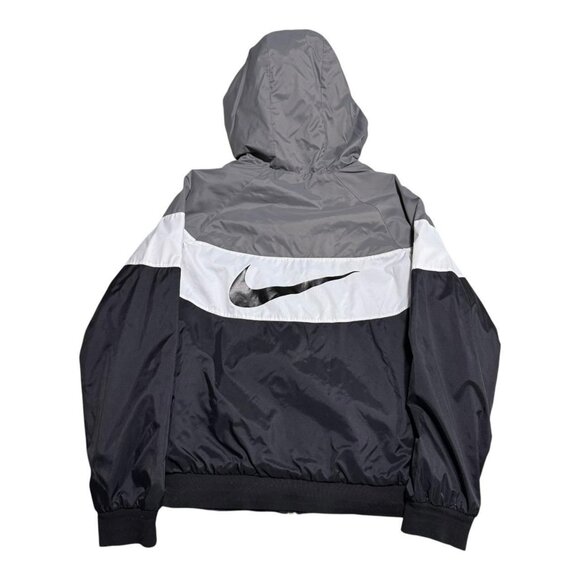 Nike Logo Stained Full Zip‎ Hooded Windbreaker Jacket Youth XL - Picture 1 of 10